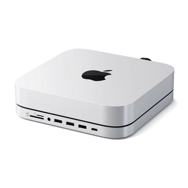 satechi aluminium stand and hub for mac mini with ssd enclosure (silver)